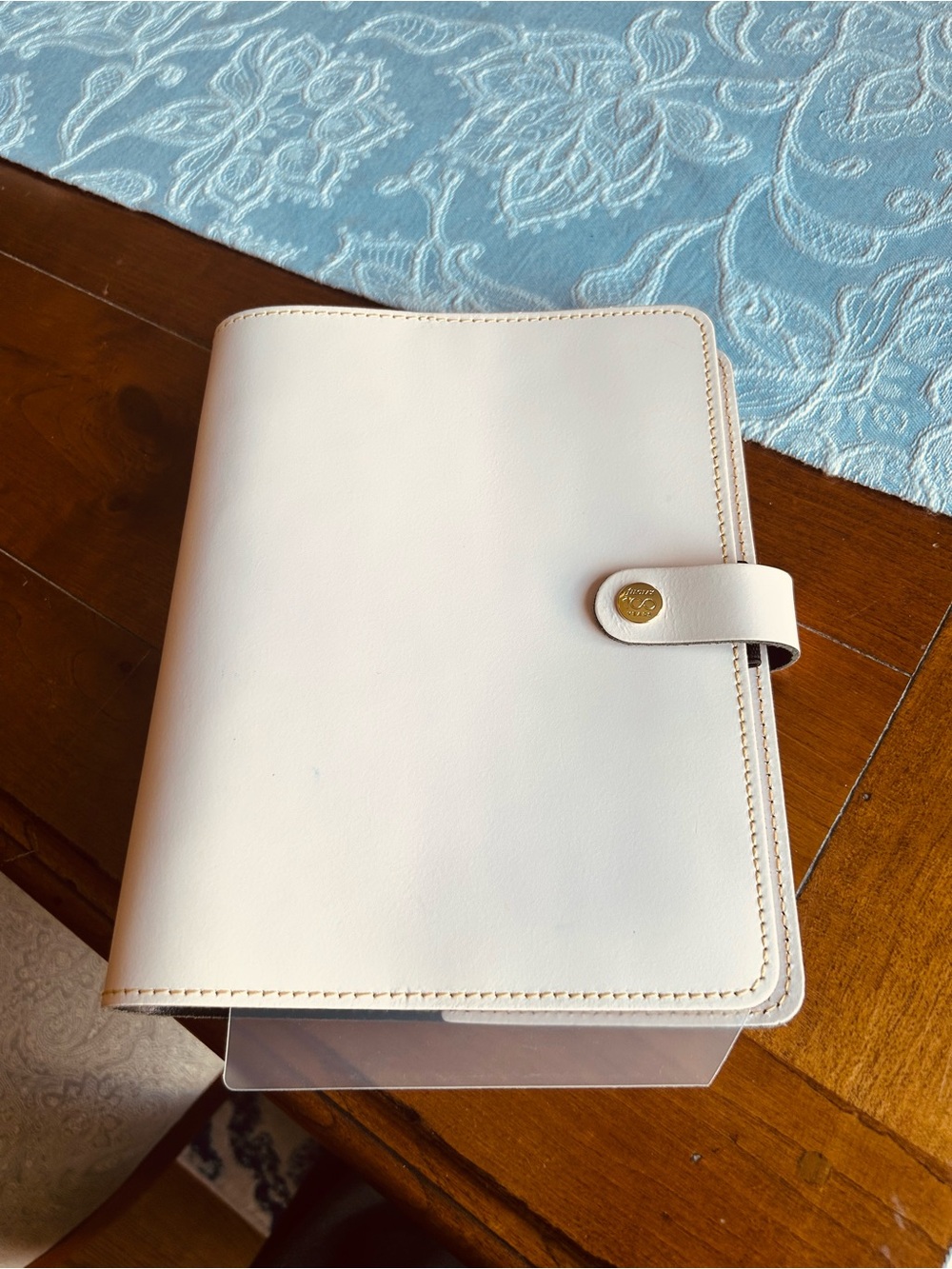 Fiofax A5 Pink Leather Planner with Gold Snap Filofax 100 ys Limited Edition